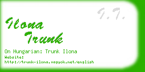 ilona trunk business card